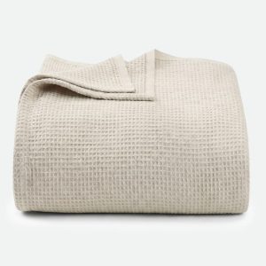 Cotton Blend Waffle Blanket