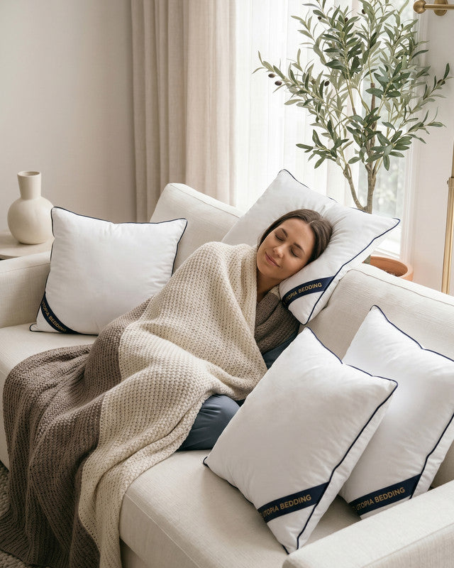 Piping Throw Pillow Inserts 4 Pack – Image 2